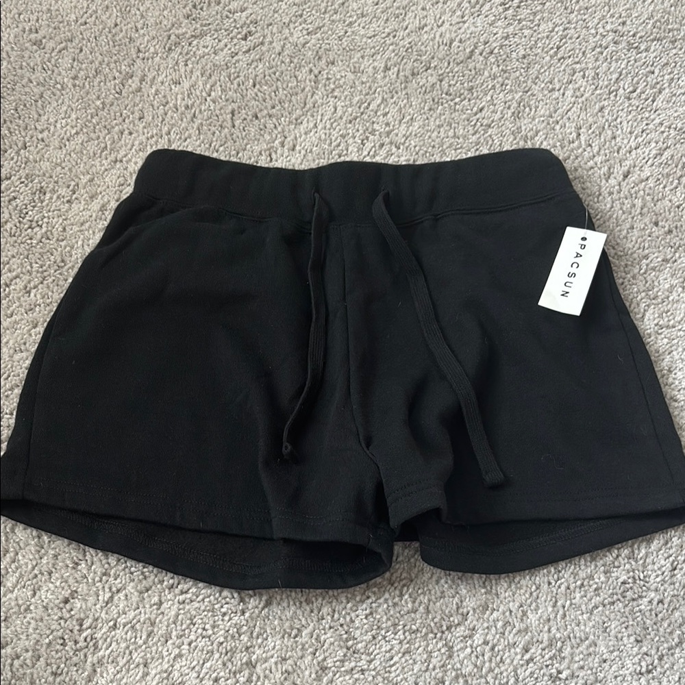 PacSun Black Sweat Shorts with Elastic Waistband
